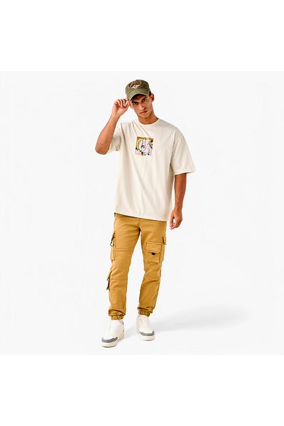 SP Characters Graphic Print Crew Neck T-shirt with Short Sleeves