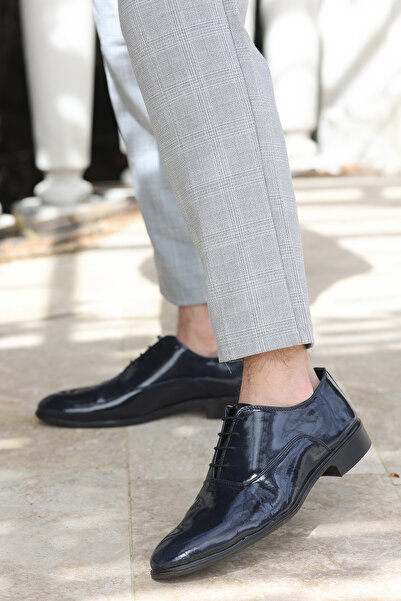 tomıross Tomiross Erkek Lacivert Rugan Günlük Ve Damatlık Klasik Ayakkabı N-569