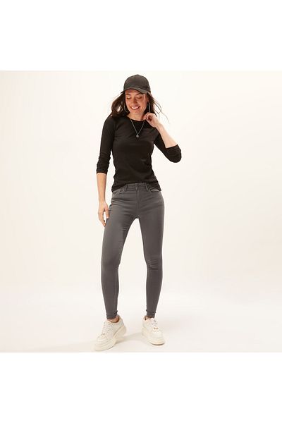FAV Plain Jeans with Belt Loops and Pocket Detail