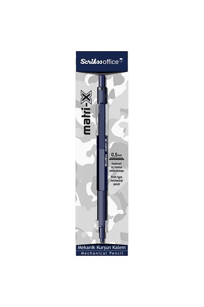Scrikss Matrix 0.5mm Mechanical Pencil Navy Blue - Transparent Case