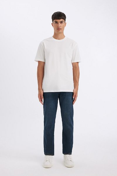 DeFacto Straight Fit Regular Fit Κανονική σωλήνωση μέσης τζιν παντελόνι B5786ax24sp