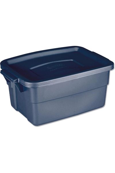 RUBBERMAID Durable Polyethylene Storage Box with Lid 3 Gal
