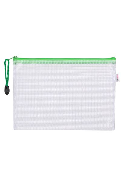 Deli DeliE5656 A5 Zip Bag - Mesh Reinforced PVC, High Transparency,