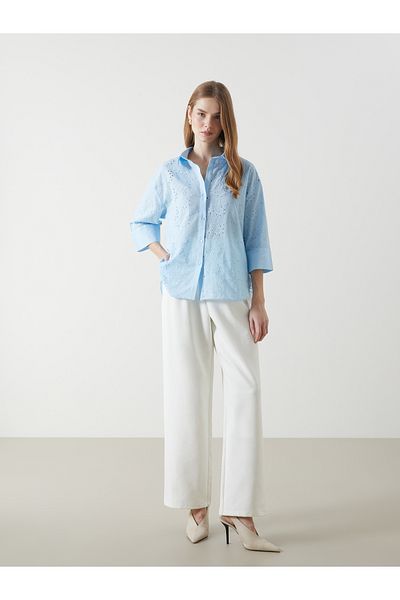 LC Waikiki Prolamovaná oversize dámská košile