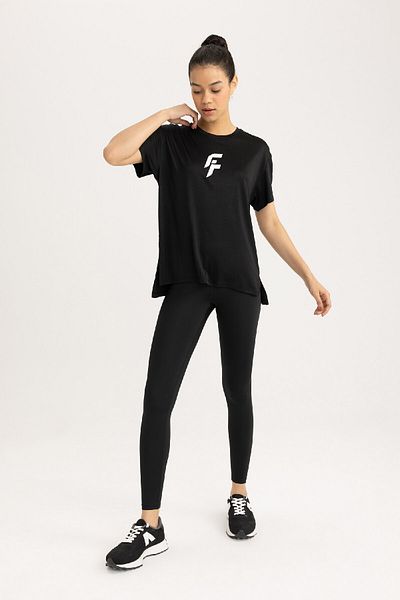 DeFacto DeFactoFit Standard Fit Crew Neck Sports Short Sleeve Heavy Fabric T-Shirt A9023AX24SP