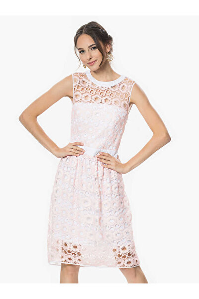 Roman Kolsuz Midi Boy Günlük Elbise Pudra Y1611001_055