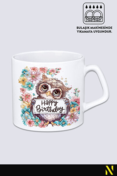 nilizma Happy Birthday Cute Owl Mug Cup Mug 225 ml