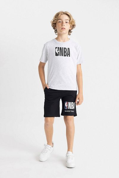 DeFacto Boys' NBA Wordmark Short Sleeve Crew Neck T-Shirt - C4258A824HS