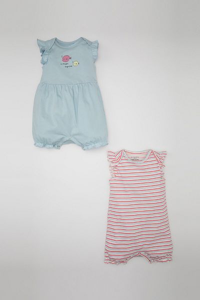 DeFacto Baby Girl Newborn 2-Piece Sleeveless Jumpsuit C2551A524Sm