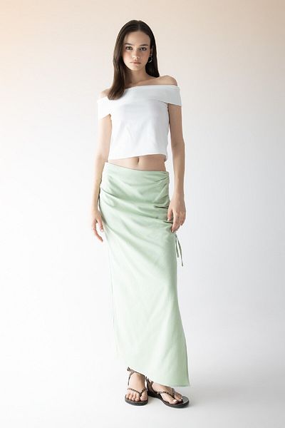 DeFacto A-line Linen Maxi Skirt C3403AX24SM