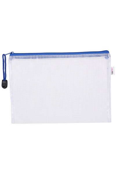 Deli DeliE5656 A5 Zip Bag - Mesh Reinforced PVC, High Transparency,