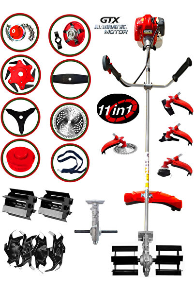 Eisenn Alman 11 In 1 Fg Motor 14 Hp Yan Tipi Ot Çim Çalı Biçme Tırpanı Toprak Eşeleme Akrobat Çapa Aparatı