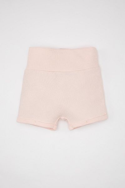 DeFacto Baby Girl 2 Piece Set Embroidered Waffle Short Sleeve T-Shirt Shorts C2552A524Sm