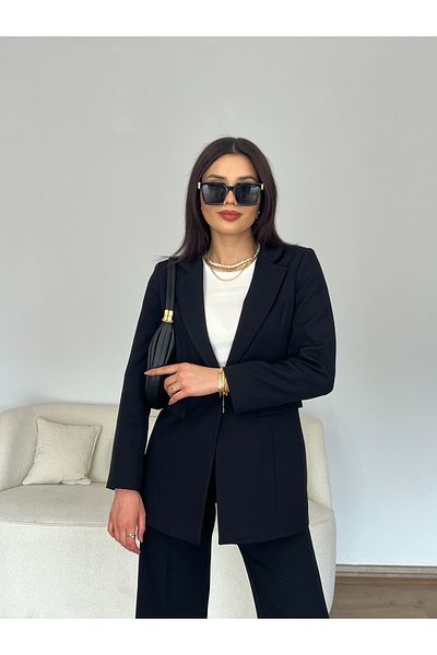 Nesil Jachetă Blazer de damă cu detaliu de acoperire