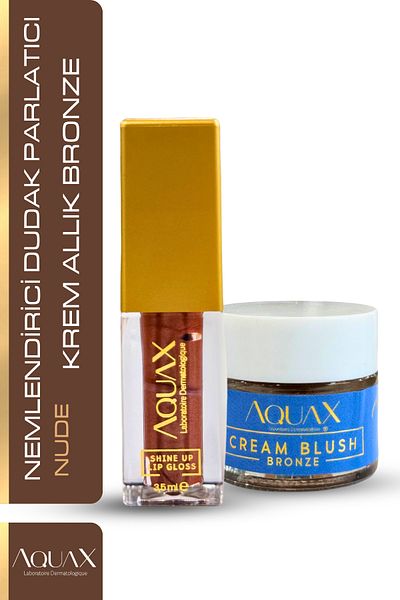 AquaX Set of 2 Nude Gloss and Bronze Blush