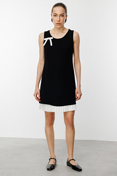 Mi Pret a Porter Mi Etek Ucu Piliseli Mini Elbise