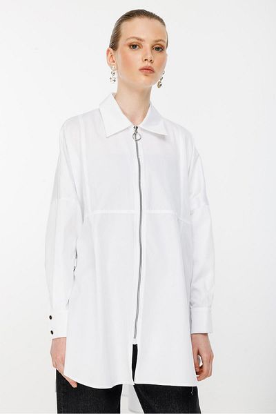 Ghisa Eyelet Detailed Tunic White