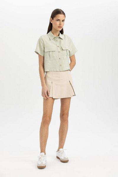 DeFacto Crop Short Sleeve Shirt C4784Ax24Sm