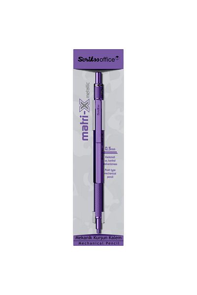 Scrikss Matrix 0.5mm Mechanical Pencil Metallic Purple - Transparent Case