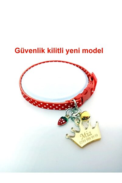 Sempati Store Güvenlik Kilitli Isimli Kedi Tasması Kedi Isim Künyesi Isimlik