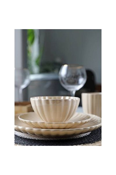 Tavola PEARL porcelain plate set 18 pieces beige