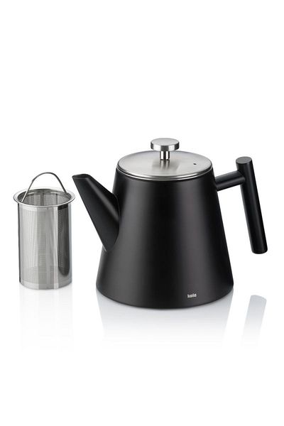 KELA Keck Lang Modena teapot stainless steel 18/10 black 15.0cm 11.5cm 1.0l