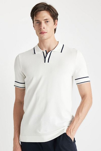 DeFacto Slim Fit Short Sleeve Knitwear Polo T-Shirt C4998Ax24Sm