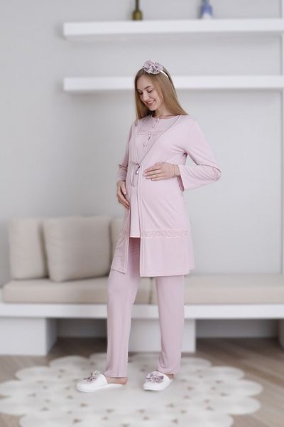 Pelin Women's Lace Detailed Maternity 3-Piece Set