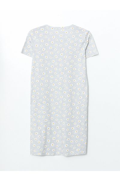 LC Waikiki Damen-Nachthemd mit V-Ausschnitt und Blumenmuster