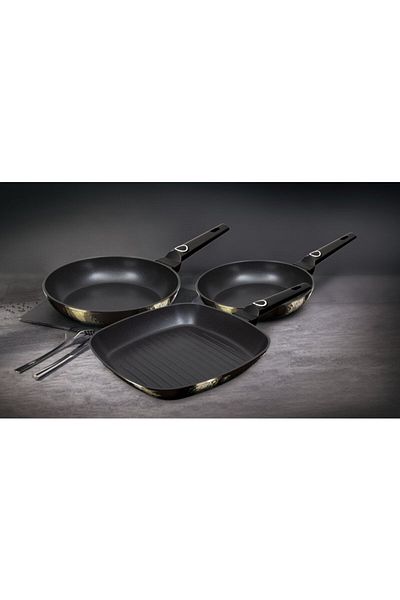 Berlinger Primal Gloss Collection Titanium Coated Steak Pan Set 3 Pieces