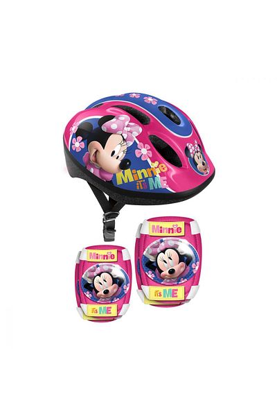 Minnie Mouse Set protectie pentru copii, casca, genunchiere si cotiere, multicolor, 3-6 ani, Minnie Mouse