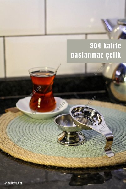 Reyo Paslanmaz Çelik Altlıklı Çay Süzgeci 1. Kalite Kararmaz Çelik