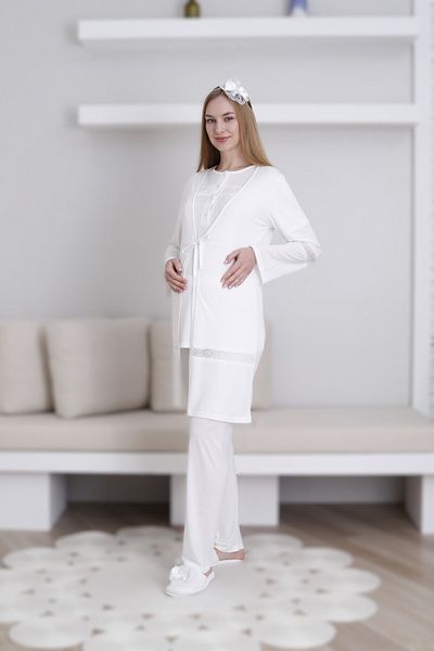 Pelin Women's Lace Detailed Maternity 3-Piece Set