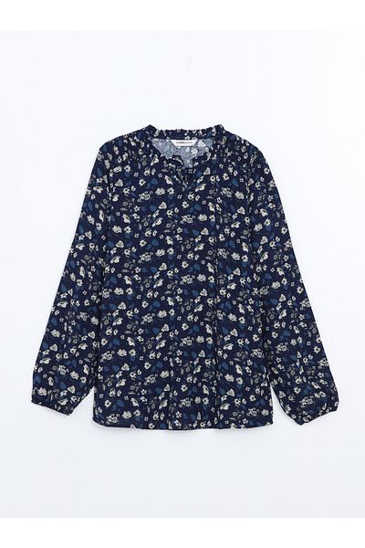 LC Waikiki Tie Collar Patterned Women's Blouse
