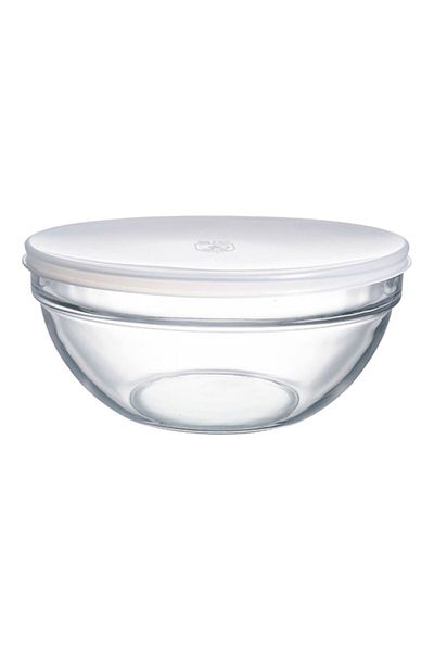 Luminarc Empilable Tempered Glass Salad Bowl with Lid White and Transparent 230ml