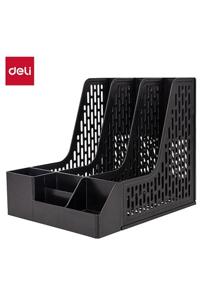 Deli حامل مجلات E9847 ذو 4 حجرات