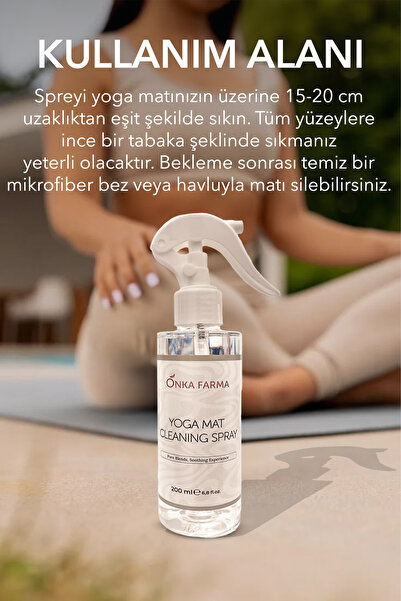 OnkaFarma Onka Farma Yoga Mat Temizlik Spreyi 200 ml Yenileyici Tazeleyici Doğal Uçucu Yağ İçerikli