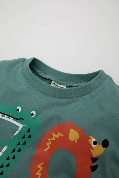 DeFacto Baby Boy - Crew Neck Printed Short Sleeve T-Shirt C4001A524SM