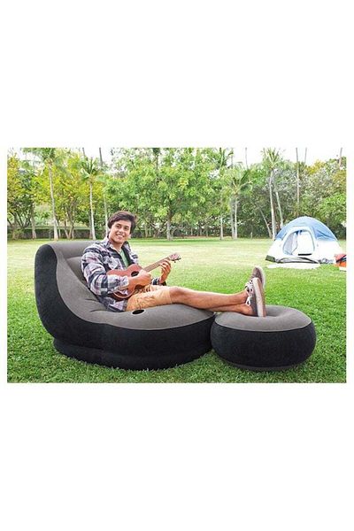 Primo Plus Ultra Lounge Living Room Air Furniture Inflatable Sofa Set With Ottoman Footrest