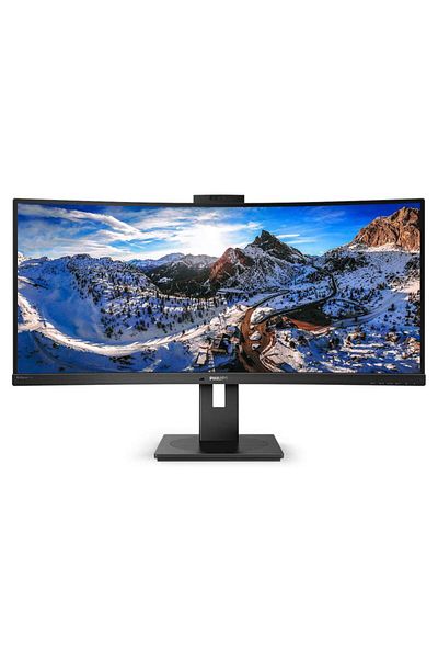 Philips Monitor curbat LED VA Philips 34inch, Ultrawide QHD, DisplayPort, USB-C, RJ45, Negru, 346P1CRH