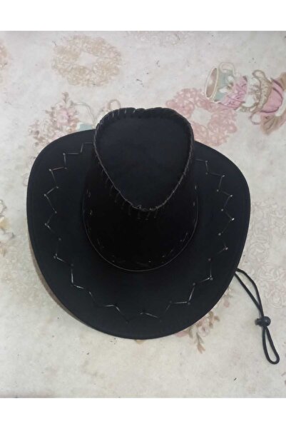 Yalçın tekstil Men's Drawstring Suede Straw Sports Cowboy Foter Hat