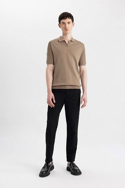 DeFacto Slim Fit Full Cut κοντομάνικο βασικό πλεκτό και μπλουζάκι πόλο C4917ax24sm
