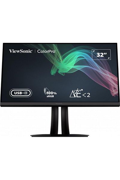 ViewSonic Monitor ViewSonic 32 inch, IPS, 4K Ultra HD, 60 Hz, 5 ms, HDMI, DisplayPort, VP3256-4K