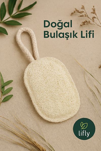 lifly Natural 100% Organic Pumpkin Fiber Dish Sponge 2 Pieces - Natural Dish Sponge - Natural Dish Fiber