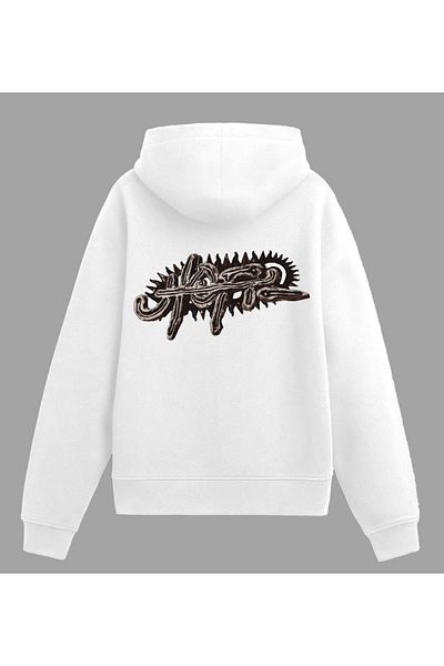 Edizen Φούτερ Travis Scott Utopia Hoodie Unisex Oversize 100% βαμβακερό λευκό φούτερ με κουκούλα
