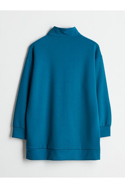 LC Waikiki Dámská mikina s límečkem Plain Oversize Tunika