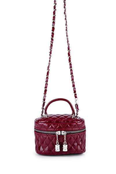 minebag Claret Red Faux Leather Almira Women's Crossbody Bag