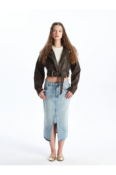 LC Waikiki Standard-Fit-Jeansrock für Damen