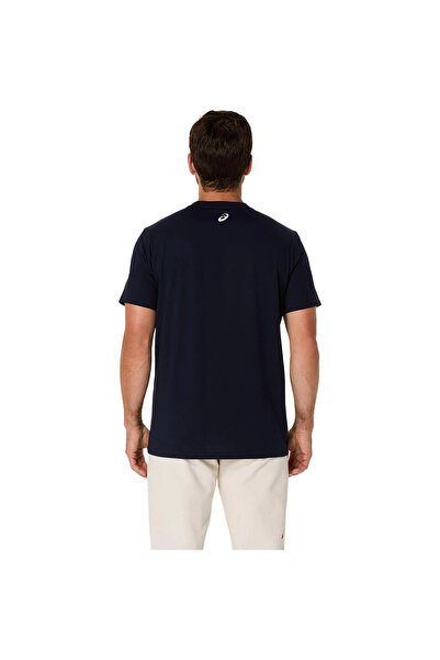 Asics Logo Erkek Mavi Koşu T-Shirt 2031E188-403