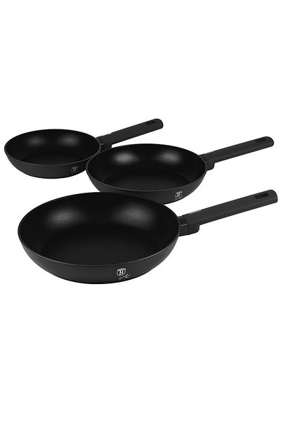 Berlinger Titanium surface pan set 3 pcs Matte Black Collection